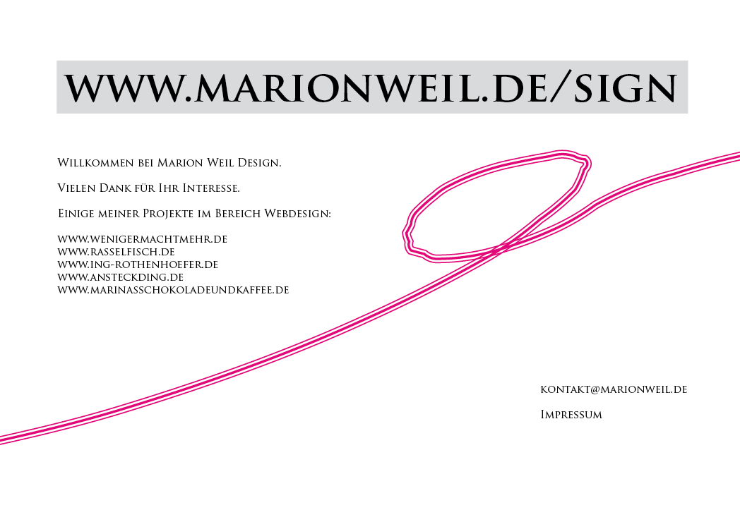 willkommen bei Marion Weil Design!